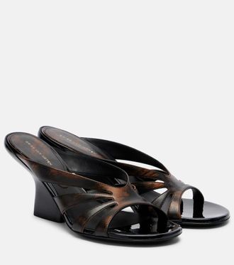 Dries Van Noten Distressed leather mules
