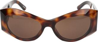 Balenciaga Stijlvolle Havana Bruine Zonnebril - Dames - Zonnebrillen - Bruin - 59 MM - Accessoires