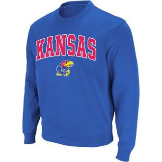 Colosseum Mens Colosseum Royal Kansas Jayhawks Arch & Logo Crew Neck Sweatshirt at Nordstrom, Size Small