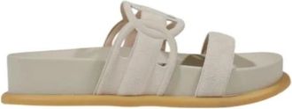 Liu Jo Schoenen, Dames, Grijs, 38 EU, Suède, Bow Detail Platform Sandalen