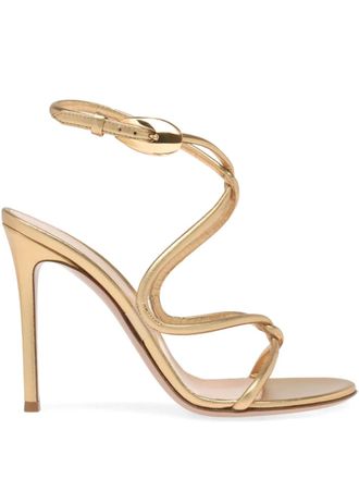 Gianvito Rossi 105mm Black Mamba sandals - Gold