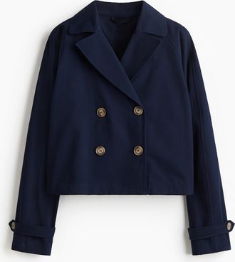 H&M Kurzer Trenchcoat - Blue