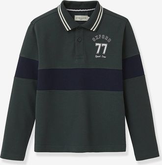 Cyrillus Polohemd Jungen CYRILLUS, Bio-Baumwolle grün