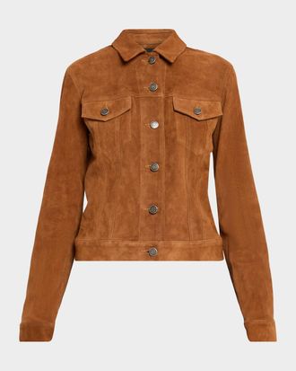 Co&ucirc;t de la Libert&eacute; Donna Suede Trucker Jacket