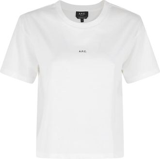 A.P.C. Boxy Logo T-Shirt - Dames - T-shirts - Wit - S - Tops
