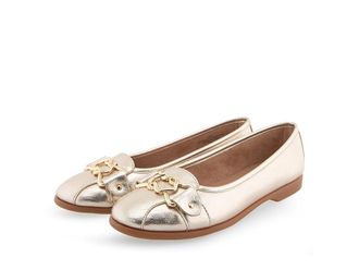 Aerosoles Bia Womens Flat Shoes Soft Gold PU : 10.5 M, Leather