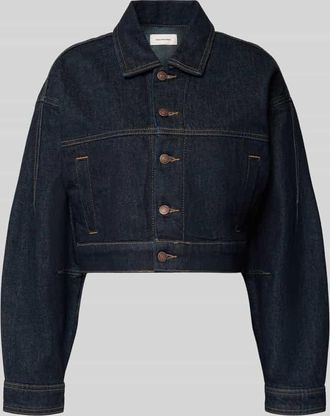 Calvin Klein Jeans Jeansjacke mit Knopfleiste in Marine, Größe XL