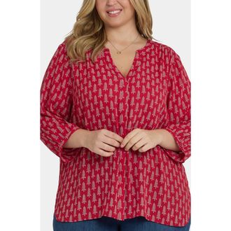 NYDJ Pintuck Top in Jacqueline at Nordstrom, Size 4X