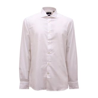 Harmont & Blaine Custom Fit Stretch Shirt - Heren - Casual Overhemden - Wit - 2XL - Leer - Overhemden