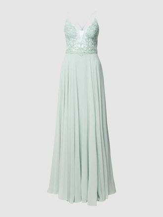 Luxuar Luxuar Abendkleid mit floraler Spitze in Gruen, Gr&ouml;&szlig;e 32