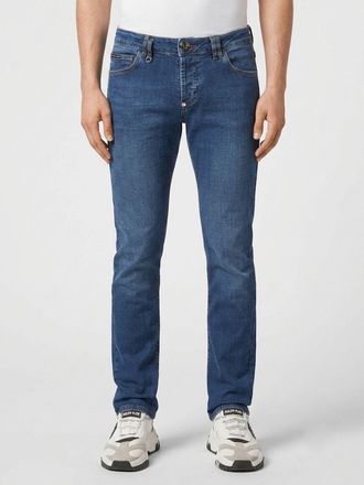 Philipp Plein Jeans skinny in denim stretch a cinque tasche con vestibilit&agrave; slim fit