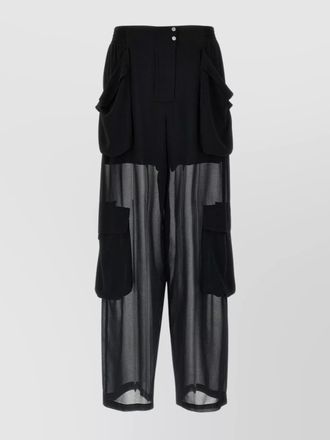 Pinko wide-leg cargo trousers