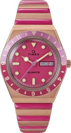Timex Q Timex Bracelet Watch, 36mm in Pink at Nordstrom
