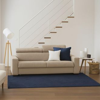 Dmora Talamo Italia - Sof&aacute; Fijo Alexandra, Sof&aacute; De 2 Plazas, 100% Made In Italy, Sof&aacute; Sala De Estar, En Tela Acolchada, Con Reposacabezas Ajustables Y Repos