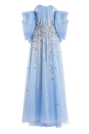 Saiid Kobeisy Organza Dress With Dotted Beading