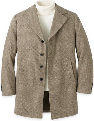 Paul Fredrick Herringbone Topcoat