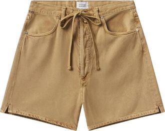 Citizens Of Humanity Brynn Drawstring Short - Dames - Korte Broeken - Beige - W26 - Katoen - Korte Broeken