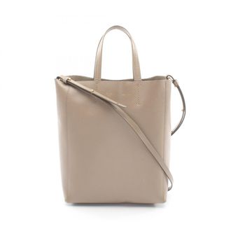 Celine Beige Leather Handbag Tote Bag (Pre-Owned)