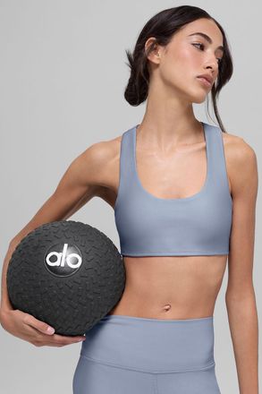 Alo | Airlift Advantage Racerback Bra in Winter Frost Blue, Size: Medium