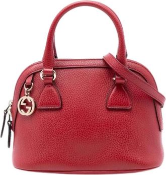 Gucci Pre-owned Handbags, female, Red, Size: ONE SIZE Pre-owned Vintage Satchel