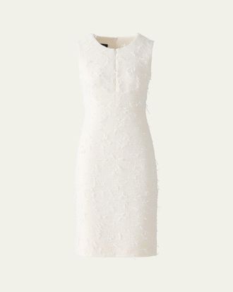Akris Tweed Zip Front Wool Dress