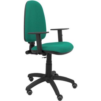 Piqueras y Crespo Piqueras Y Crespo - Sedia verde Ayna bali con braccioli regolabili e ruote in parquet