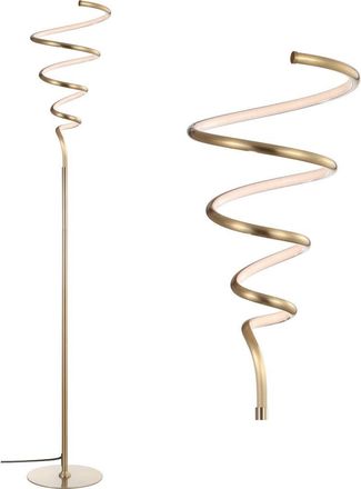 Jonathan Y Designs Scribble 60.5 Modern Dimmable Metal Integrated LED Floor Lamp in Gold at Nordstrom