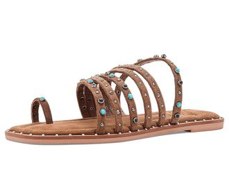 Free People Santa Fe Sandals Womens Sandals Cognac Suede : EU 38.5 (US Womens 8.5) M, Leather