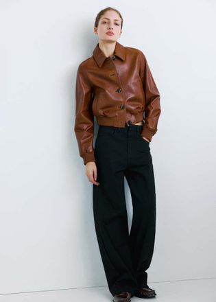 Mango Jeans balloon vita media black denim - Donna - 36 - MANGO