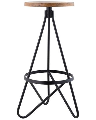 Jonathan Y Designs Jonathan Y Spiroa 30In Modern Industrial Backless Circular Bar Stool