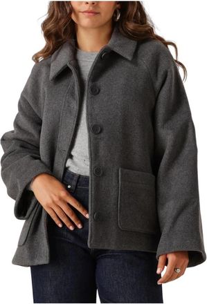 Envii Korte jas voor stijlvolle winterdagen - Dames - Zomerjassen - Grijs - S - Polyester - Jassen