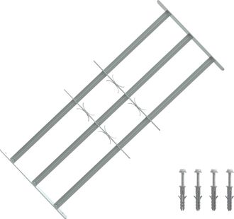 vidaXL Reja De Seguridad Para Ventanas Con 3 Barandas 3 Uds. Vidaxl