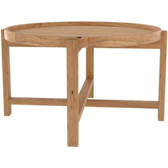 Rendez-Vous D&eacute;co Mesa De Centro Redonda En Madera De Teca Recuperada D70 Cm - Kouma