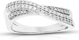 Vir Jewels 1/3 cttw Lab Grown Diamond Wedding Band in Sterling Silver For Women