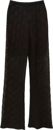 Silvian Heach Wijde broek met grafische all-over print - Dames - Wijde Broeken - Zwart - M - Broeken