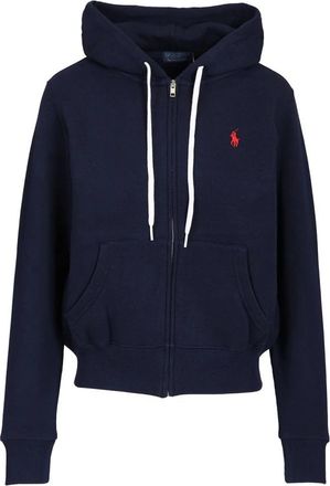 Polo Ralph Lauren Sweatshirts & Hoodies - Dames - Vesten met rits - Blauw - L - Hoodies & sweatvesten