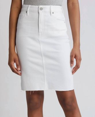 Hidden Jeans Peyton Midi Pencil Skirt In White