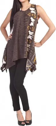 Papillon Polar Bear Trapeze Dress In Brown