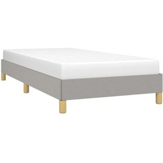 vidaXL Estructura de cama sin colchón tela gris claro 90x200 cm Vidaxl