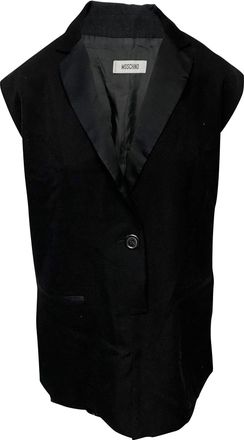 Moschino Velvet Vest Mini Dress in Black Acetate