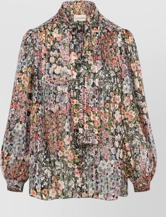 Valentino Garavani Valentino - silk floral-print long-sleeve blouse