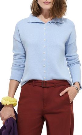 Alex Mill Taylor Cotton & Cashmere Cardigan in Heather Blue at Nordstrom, Size X-Small