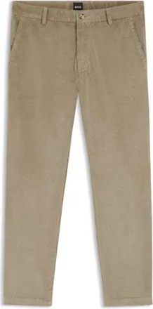 BOSS Modern-fit pants in cotton-blend corduroy