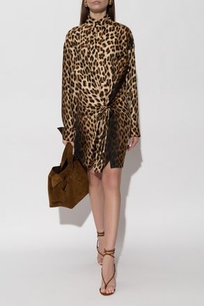 Sportmax Silk Dress Cinema, Womens, Brown