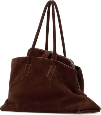 The Attico Womens Brown Suede La Passeggiata Shopping Bag Lightchocolate Borse A Mano
