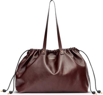 Isabel Marant Tassen, Dames, Rood, ONE Size, Katoen, Bordeaux Trekkoord Top Tas