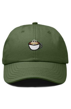 Dalix Cappuccino Embroidered Casual Cap in Olive at Nordstrom