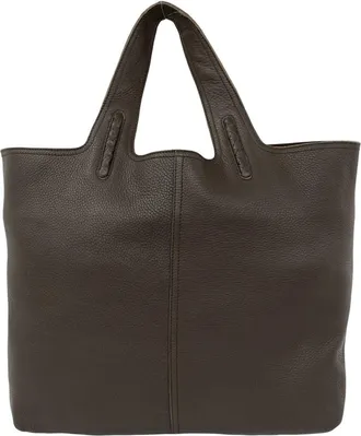 Bottega Veneta Brown Leather Handbag Tote Bag (Pre-Owned)