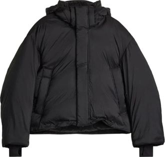 Yohji Yamamoto Chaqueta Acolchada con Capucha - Jackets - Mujer - Negro - XS