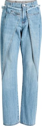 BETTTER Wrap Panelled Straight-leg Designer Denim Jeans UK8-10 / S - S (UK8-10 / S)